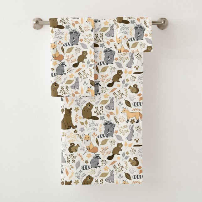 Woodland Friends Bath Towel Set (Insitu)