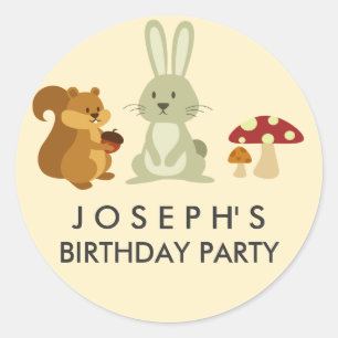 Woodland Friends Birthday Sticker