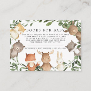 Woodland Friends Books For Baby Baby Shower Card