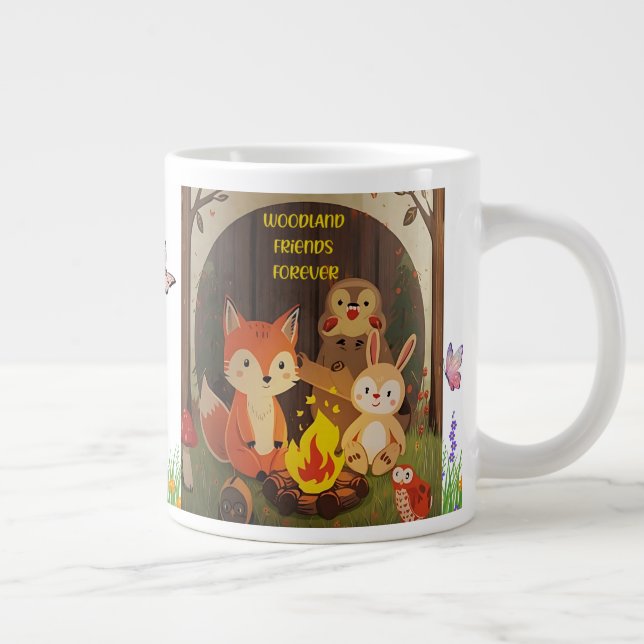 Woodland Friends Forever – Cute Animal Mug (Right)