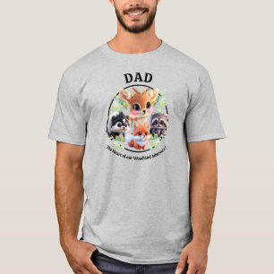 Woodland friends fox skunk racoon deer Dad T-Shirt