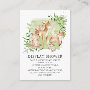 Woodland Friends Gift Display Shower Enclosure Card