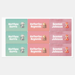 Woodland Friends: Kids Labels Set