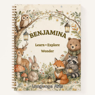 Woodland Friends Learning Adventure Neutral Notebook