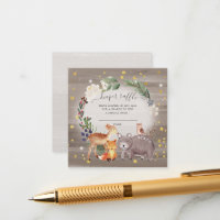 Woodland Friends Sparkle Diaper Raffle Ticket