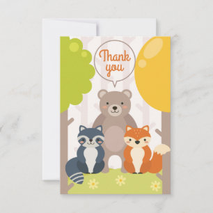 Woodland Friends Thank You Card