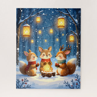 Woodland Friends Winter Gathering Jigsaw Puzzle