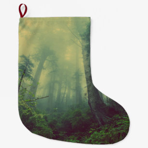 Woodland From Below Large Christmas Stocking