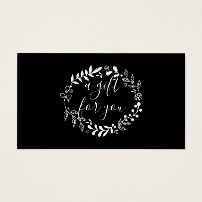 Woodland Garland Business Gift Certificate (Front)