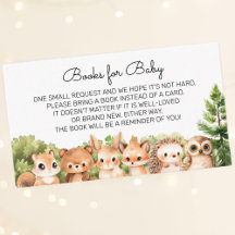 Woodland Gathering Baby Shower Book Request 