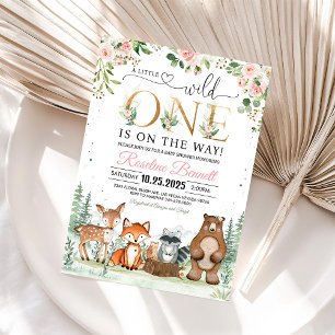Woodland Girl Baby Shower 1st Birthday Invitation