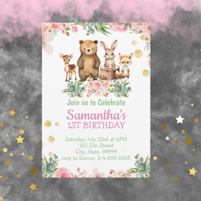 Woodland Girl's Birthday Party Invitation (Creator Uploaded)