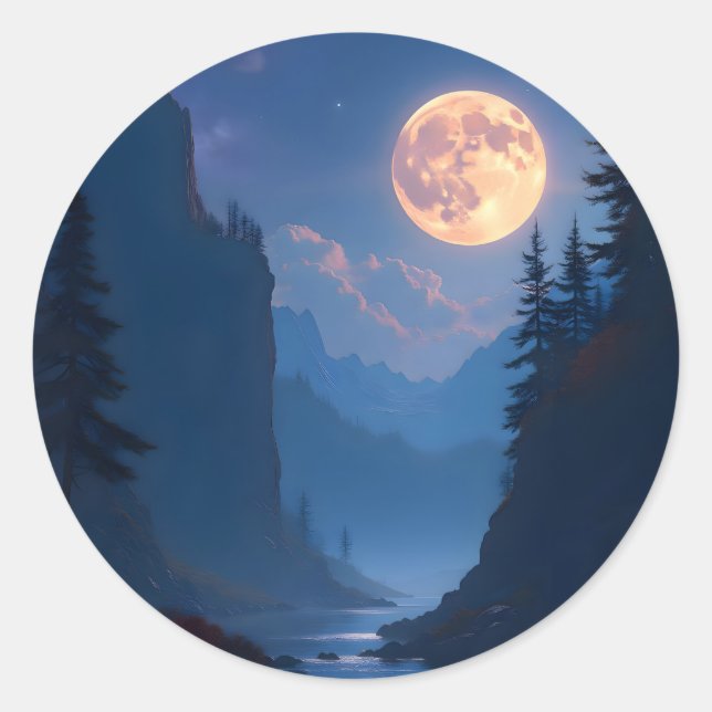 Woodland Glow -  Classic Round Sticker (Front)
