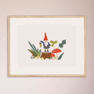 Woodland Gnome Poster