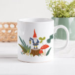 Woodland Gnome Two-Tone Coffee Mug<br><div class="desc">Whimsical green and red woodland themed illustration designed by Shelby Allison featuring a tiny gnome character,  mushrooms,  flowers and foliage.</div>