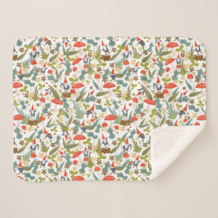 Woodland Gnomes Baby Sherpa Blanket
