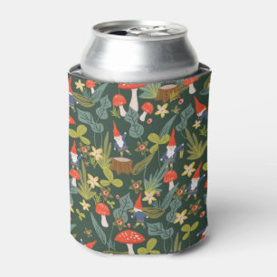 Woodland Gnomes & Mushrooms Can Cooler