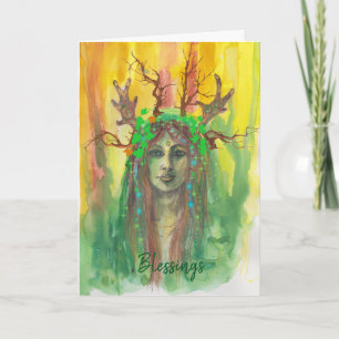 Woodland Goddess blessings Card