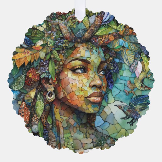 Woodland Goddess e Tree Decoration Card (Front)