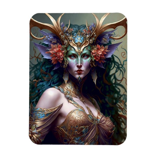 Woodland Goddess Fantasy Art Magnet (Vertical)