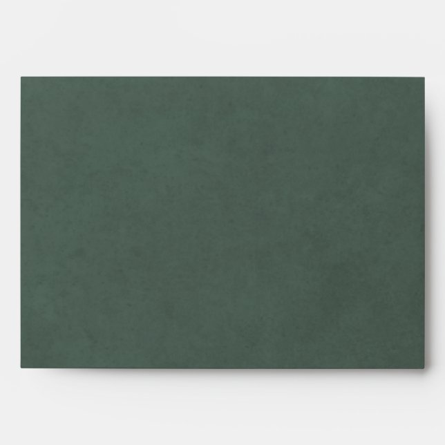 Woodland Green Custom Watercolor Envelope (Front)