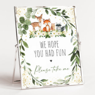 Woodland Greenery Baby Shower Favour Sign