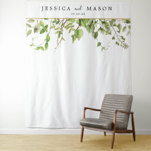 Woodland Greenery Backdrop Photo Booth Tapestry