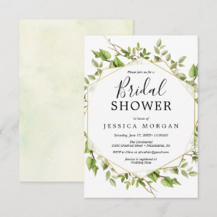 Woodland Greenery Bridal Shower Invitation Card