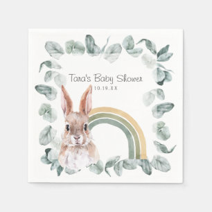 Woodland Greenery   Forest Animals & Rainbows Napkin