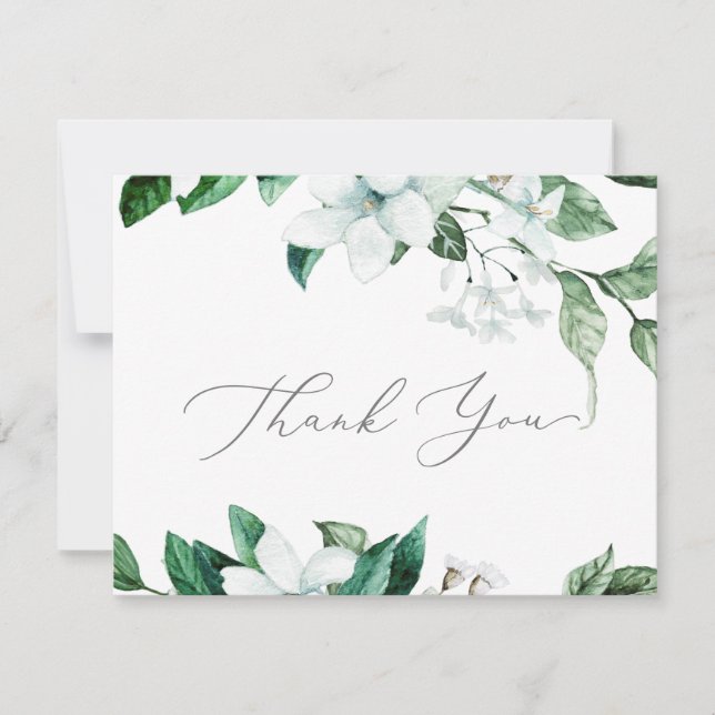 Woodland Greenery Thank You Card (Front)