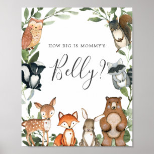 Woodland Guess How Big is Mummy's Belly Poster