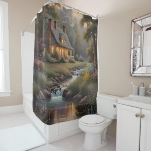 Woodland Haven: A Tranquil Retreat in the woods Shower Curtain