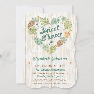 Woodland Heart Bridal Shower Invitation
