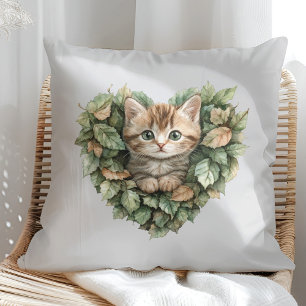 Woodland Heart Kitty - Cosy Fall Cushion
