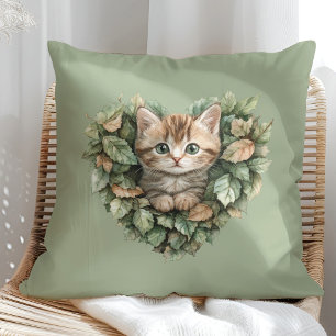 Woodland Heart Kitty - Cosy Fall Cushion