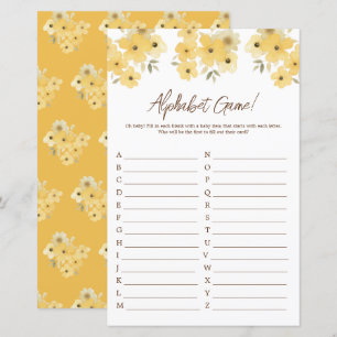 Woodland Hedgehog Baby Shower Alphabet