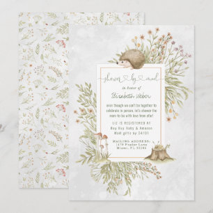 Woodland Hedgehog Forest Baby Shower By Mail