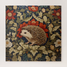 Woodland Hedgehog William Morris Inspired