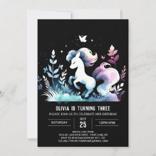 Woodland Horse Birthday Invitation