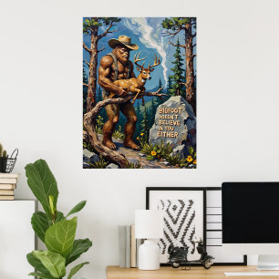 Woodland Humour: Bigfoot's Iconic Sign