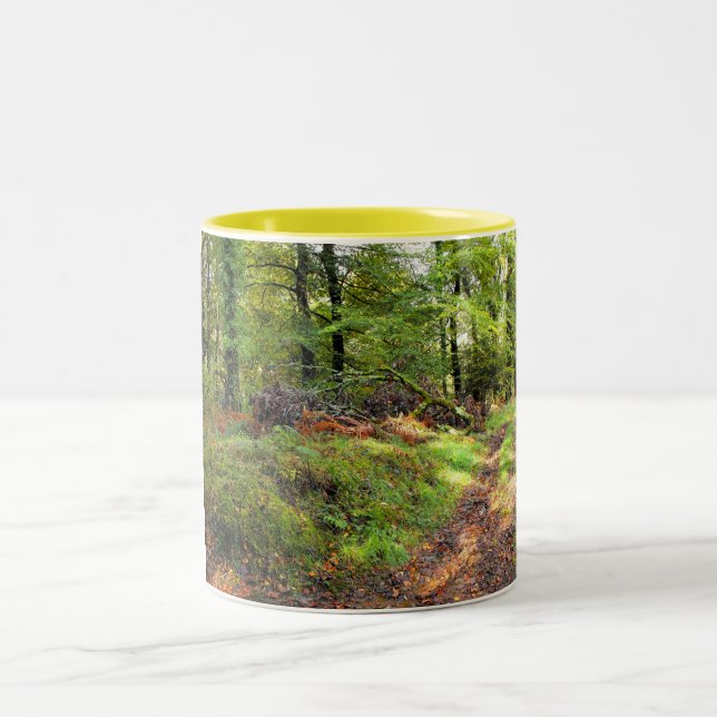 Woodland in October Two-Tone Coffee Mug (Center)