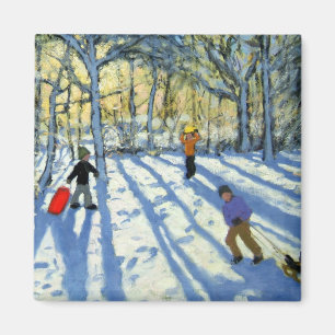 Woodland in winter near Ashbourne Derbyshire Magnet
