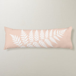 Woodland Inspired Soft Peach White Fern Body Cushion