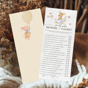 Woodland Kangaroo Guess Mommy or Daddy Baby Shower