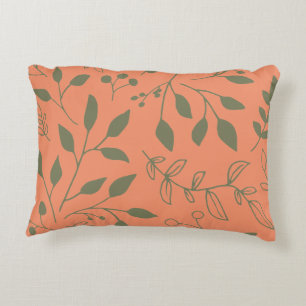 Woodland Leaves Pattern Decorative Cushion