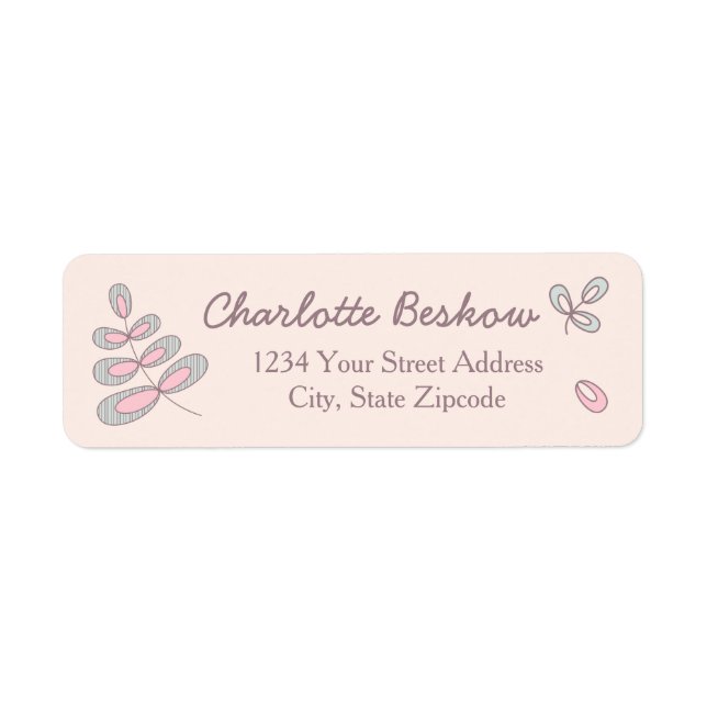 Woodland Leaves Return Address Labels (Front)