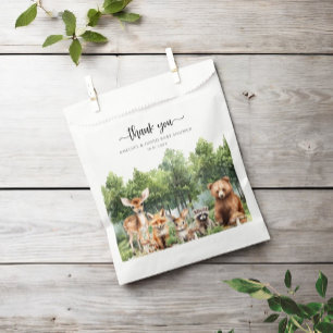 Woodland Let the Adventure Begin Thank You Favour Bags