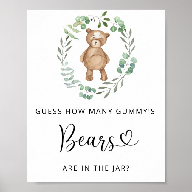 Woodland little bear guess how many GUMMY'S bears Poster (Front)