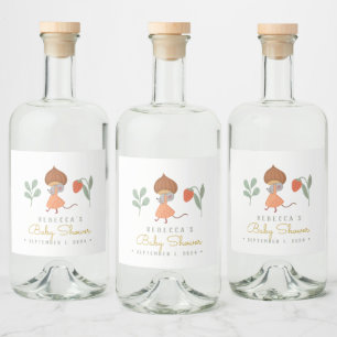 Woodland Little mause Favour Bag Liquor Bottle Label