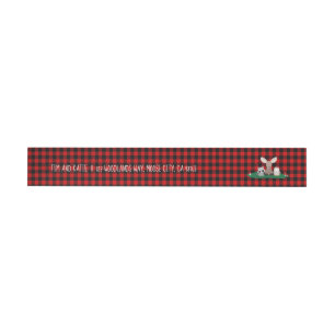 Woodland Lumberjack Baby Shower Animals Rustic Wrap Around Label